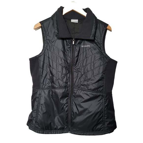 Columbia Puffer Vest Sz XL Black Gorpcore Outdoors Hiking Lagenlook Layer Fall - Picture 1 of 7